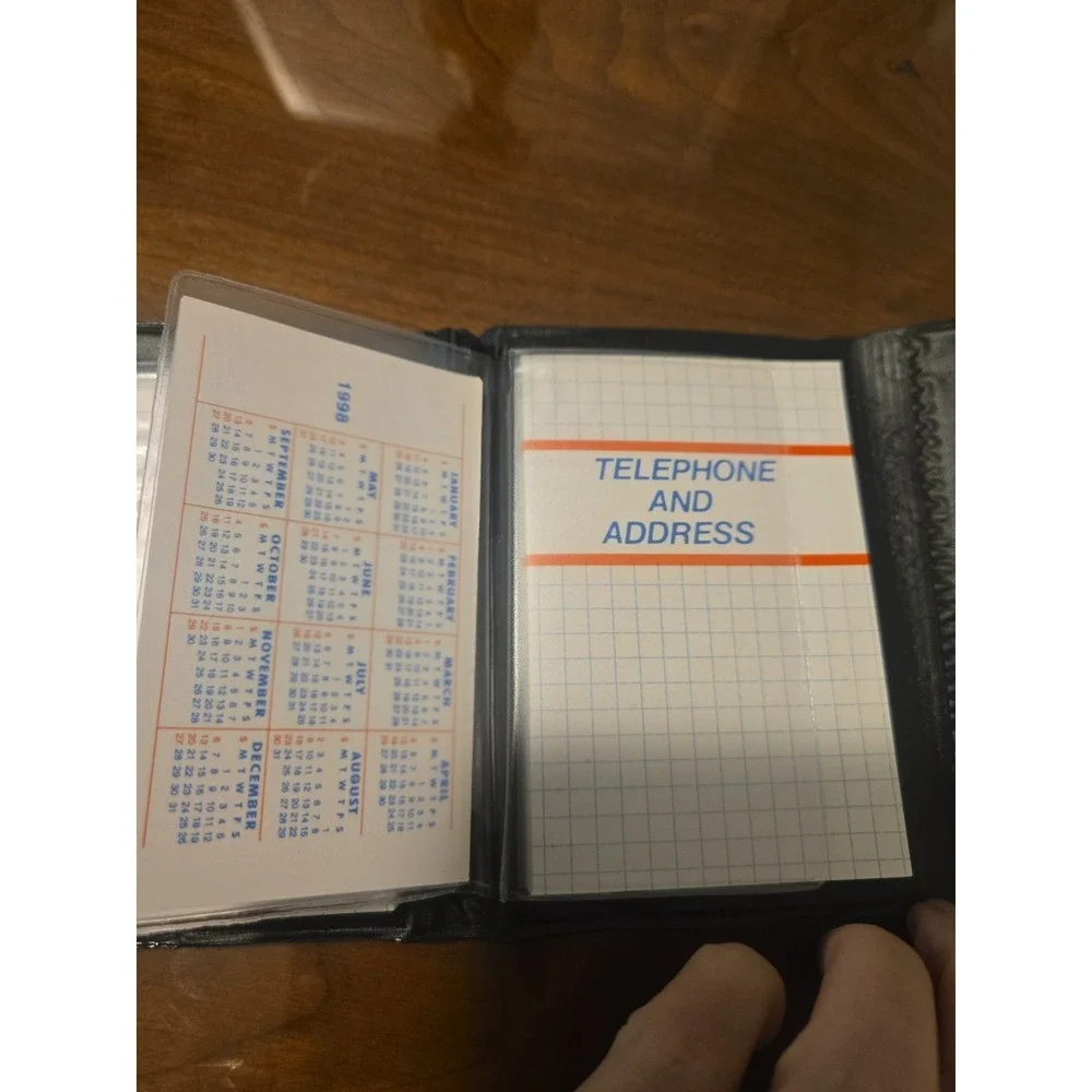 Vintage 1997 Pocket Organizer Calendar Address Book w/ Pen Floral Magnetic